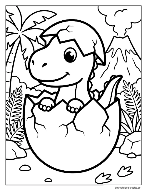 Dinosaurier Ausmalbild 13 - kostenlos zum Ausdrucken