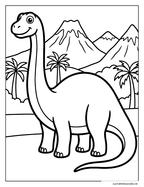 Dinosaurier Ausmalbild 15 - kostenlos zum Ausdrucken