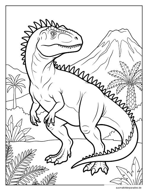 Dinosaurier Ausmalbild 16 - kostenlos zum Ausdrucken