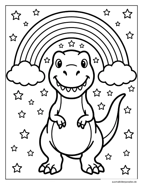 Dinosaurier Ausmalbild 17 - kostenlos zum Ausdrucken
