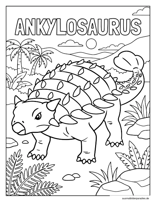 Dinosaurier Ausmalbild 2 - kostenlos zum Ausdrucken