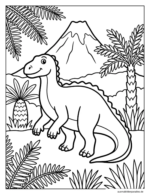 Dinosaurier Ausmalbild 20 - kostenlos zum Ausdrucken