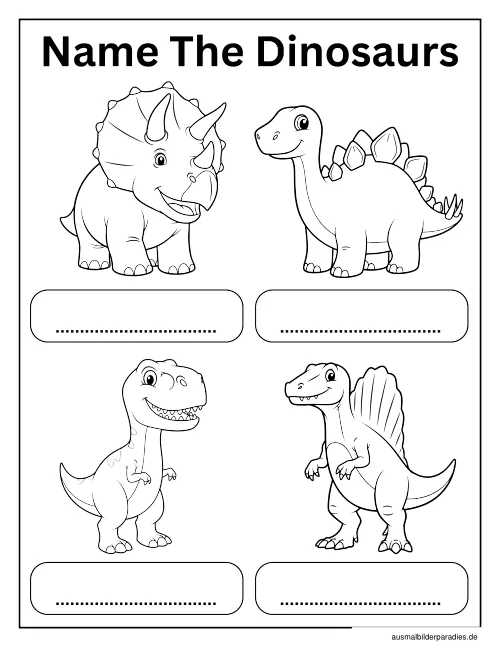 Dinosaurier Ausmalbild 27 - kostenlos zum Ausdrucken