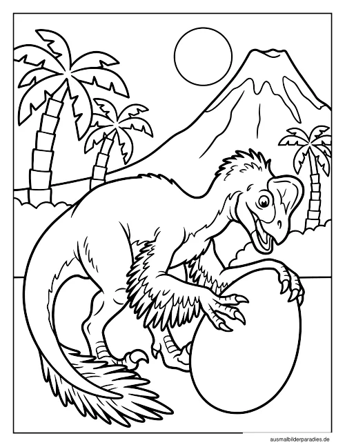 Dinosaurier Ausmalbild 28 - kostenlos zum Ausdrucken