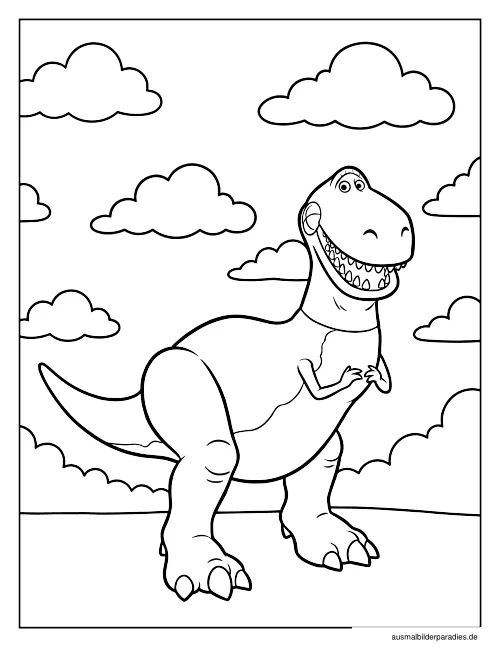 Dinosaurier Ausmalbild 32 - kostenlos zum Ausdrucken