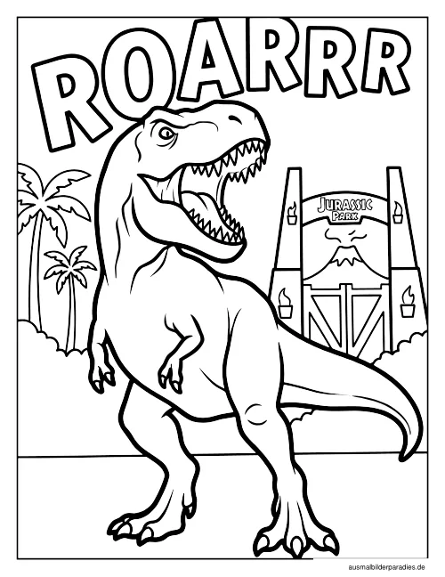 Dinosaurier Ausmalbild 33 - kostenlos zum Ausdrucken
