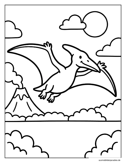 Dinosaurier Ausmalbild 35 - kostenlos zum Ausdrucken