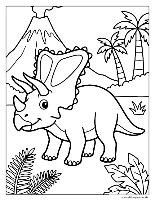 Dinosaurier Ausmalbild 5 - kostenlos zum Ausdrucken