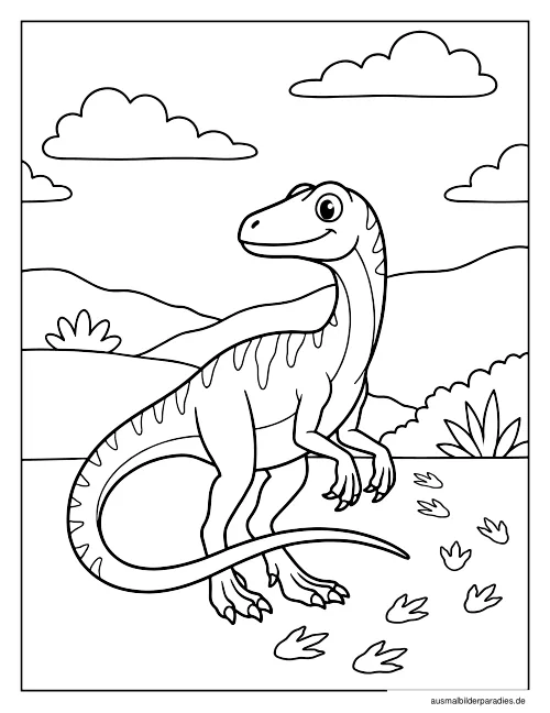 Dinosaurier Ausmalbild 6 - kostenlos zum Ausdrucken