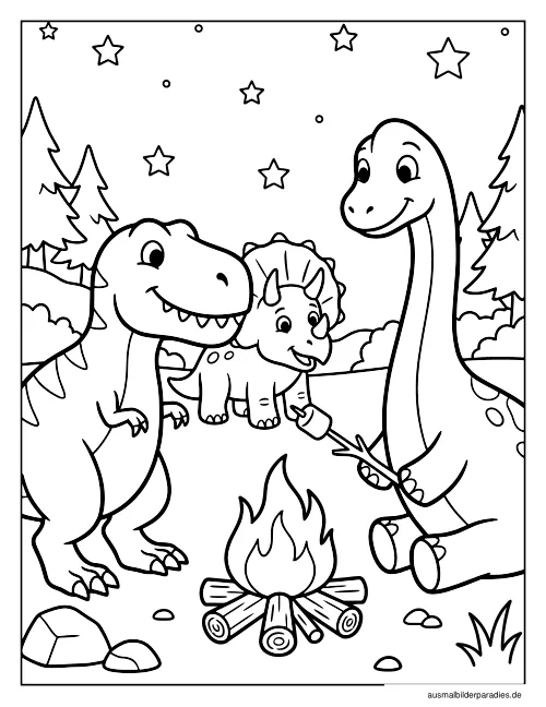Dinosaurier Ausmalbild 7 - kostenlos zum Ausdrucken