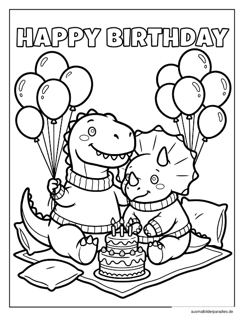 Dinosaurier Ausmalbild 8 - kostenlos zum Ausdrucken