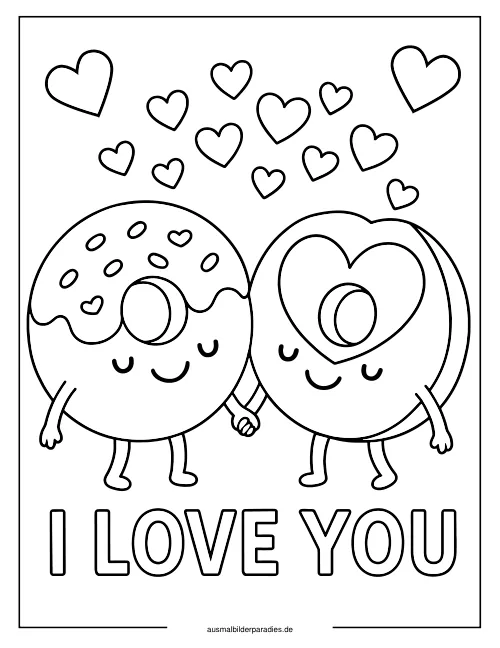 Donut Ausmalbild 35 als Gratis-PDF Donut Ausmalbild 35 - kostenlos zum Ausdrucken