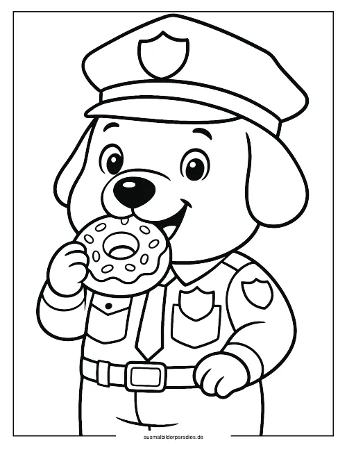 Donut Ausmalbild 4 als Gratis-PDF Donut Ausmalbild 4 - kostenlos zum Ausdrucken