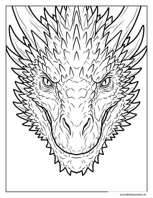Drache Ausmalbild 19 - kostenlos zum Ausdrucken