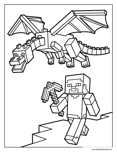 Drache Ausmalbild 20 - kostenlos zum Ausdrucken