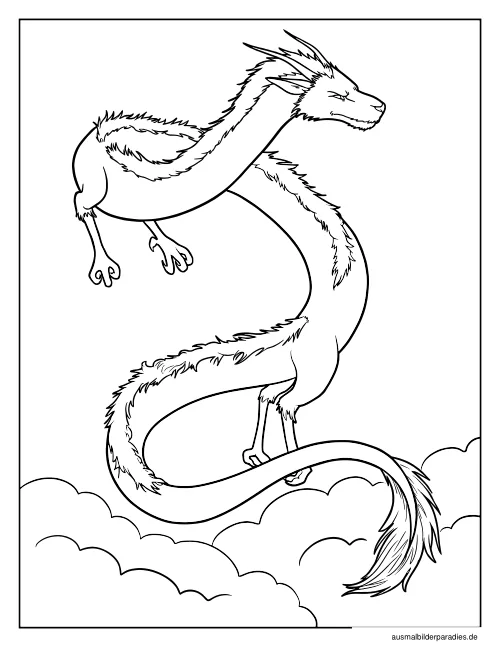 Drache Ausmalbild 22 - kostenlos zum Ausdrucken