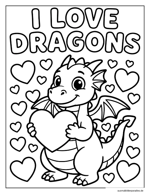 Drache Ausmalbild 24 - kostenlos zum Ausdrucken