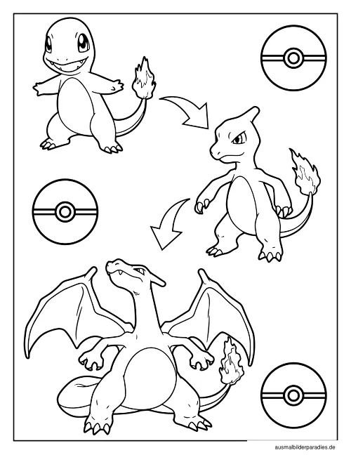 Drache Ausmalbild 3 - kostenlos zum Ausdrucken