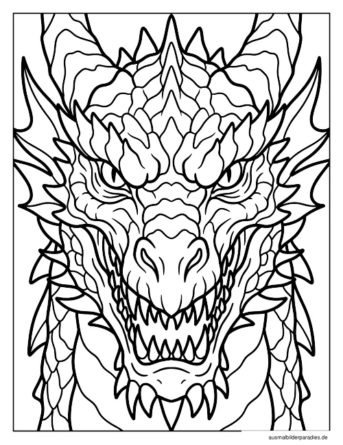 Drache Ausmalbild 30 - kostenlos zum Ausdrucken