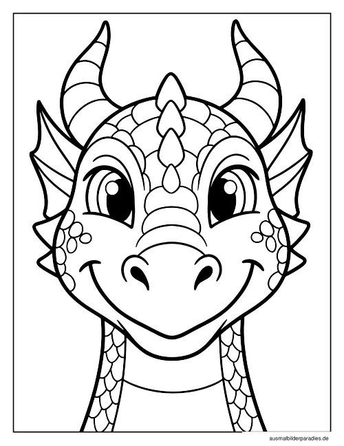 Drache Ausmalbild 32 - kostenlos zum Ausdrucken
