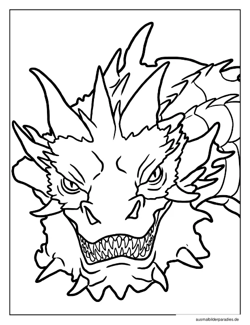 Drache Ausmalbild 35 - kostenlos zum Ausdrucken