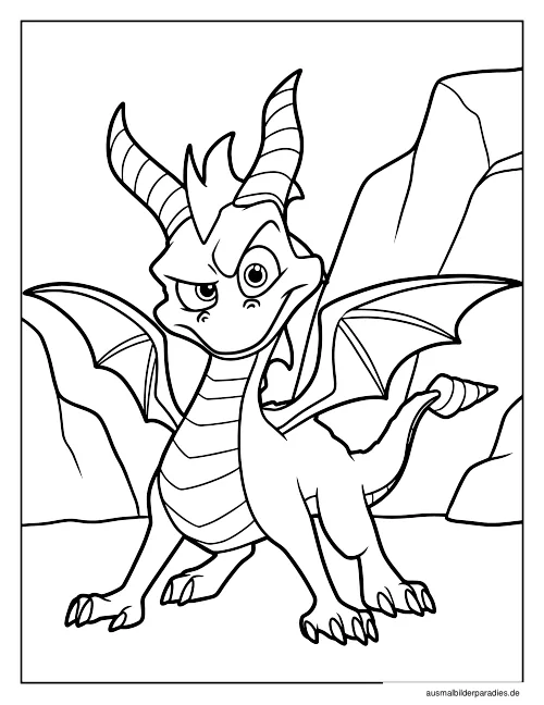 Drache Ausmalbild 36 - kostenlos zum Ausdrucken