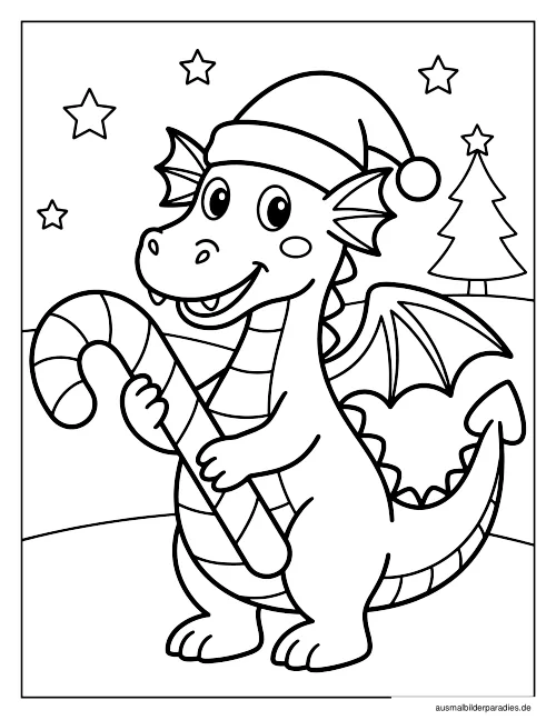 Drache Ausmalbild 4 - kostenlos zum Ausdrucken