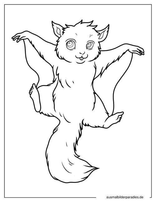 Eichhörnchen Ausmalbild 14 - kostenlos zum Ausdrucken