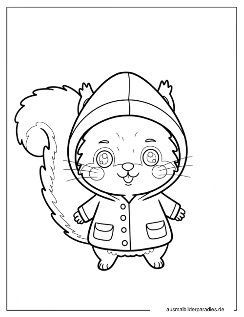 Eichhörnchen Ausmalbild 7 - kostenlos zum Ausdrucken