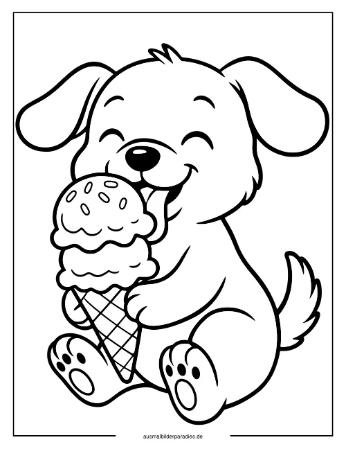 Eis Ausmalbild 10 - kostenlos zum Ausdrucken