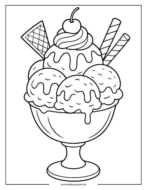Eis Ausmalbild 12 - kostenlos zum Ausdrucken
