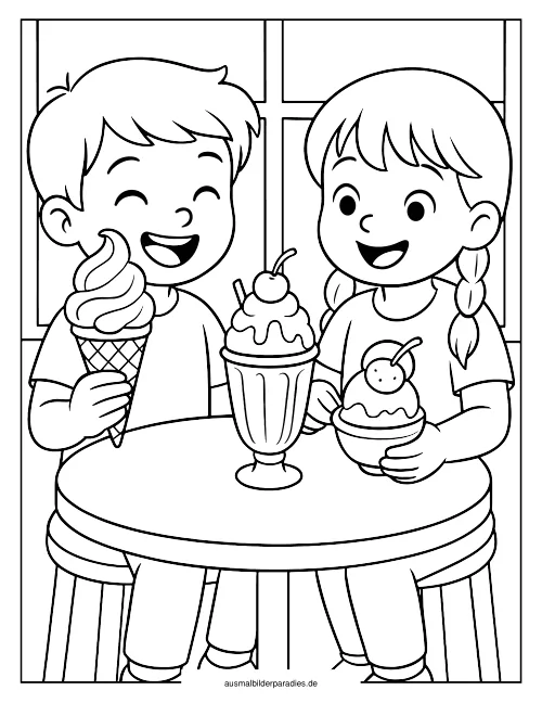 Eis Ausmalbild 16 - kostenlos zum Ausdrucken