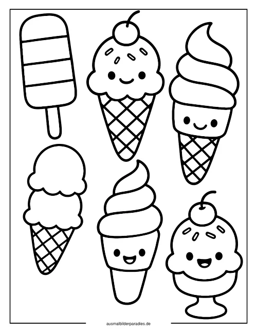 Eis Ausmalbild 17 - kostenlos zum Ausdrucken