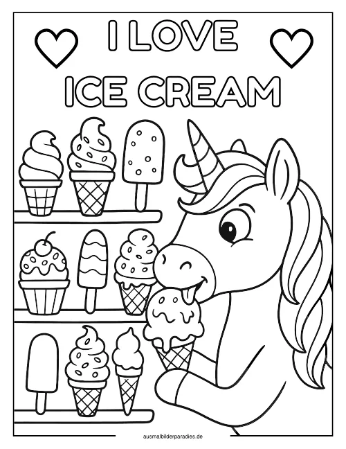 Eis Ausmalbild 18 - kostenlos zum Ausdrucken