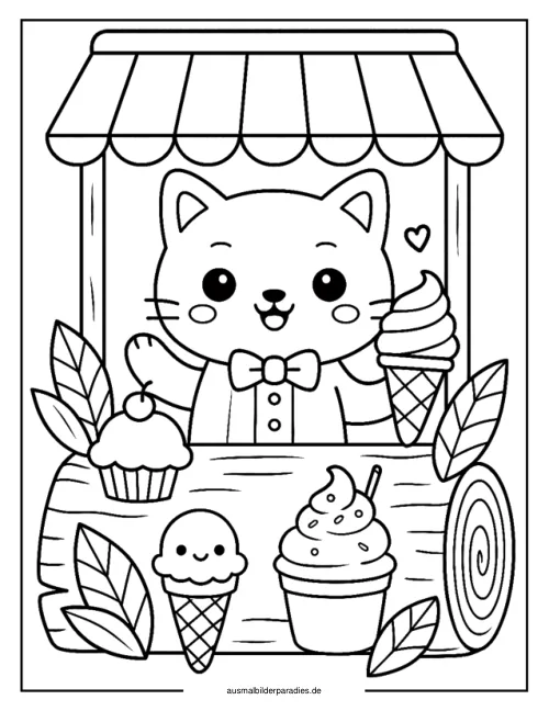 Eis Ausmalbild 22 - kostenlos zum Ausdrucken