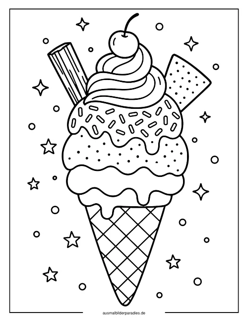 Eis Ausmalbild 30 - kostenlos zum Ausdrucken