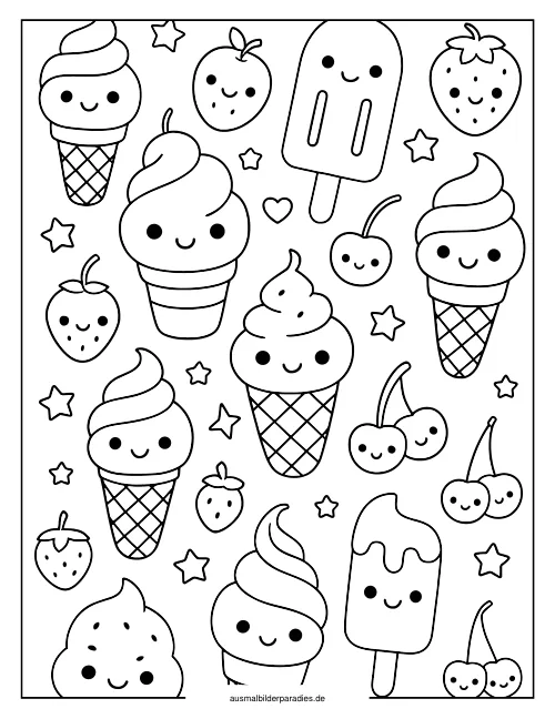 Eis Ausmalbild 31 - kostenlos zum Ausdrucken