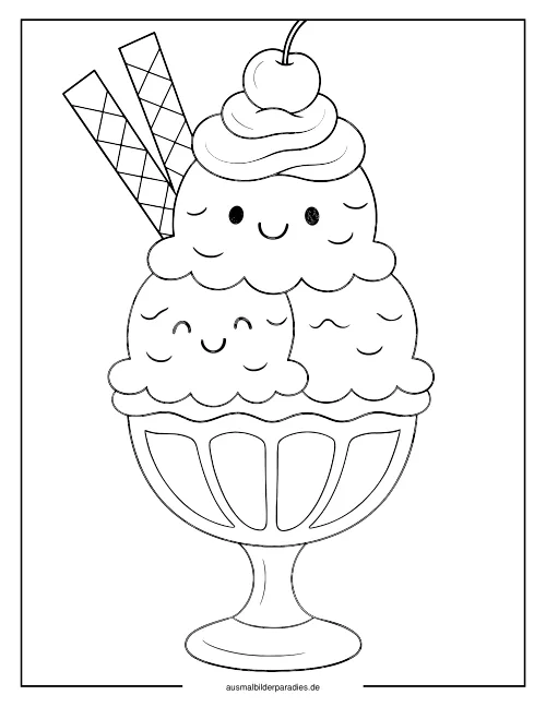 Eis Ausmalbild 9 - kostenlos zum Ausdrucken
