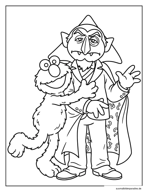 Elmo Ausmalbild 11 - kostenlos zum Ausdrucken