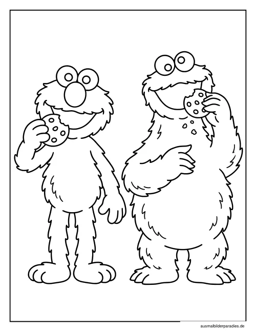 Elmo Ausmalbild 18 - kostenlos zum Ausdrucken