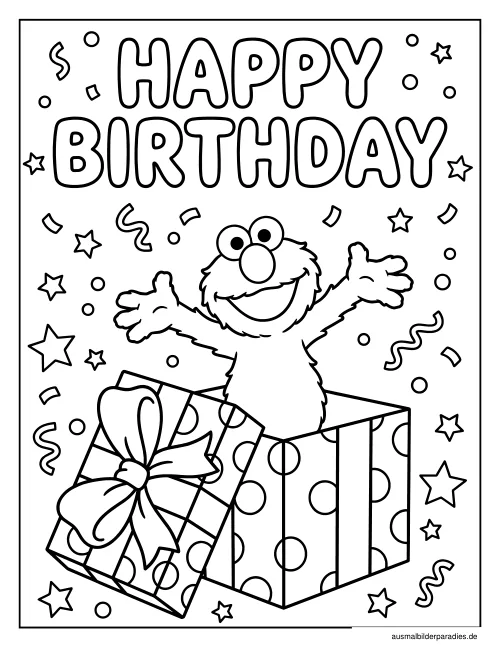 Elmo Ausmalbild 22 - kostenlos zum Ausdrucken