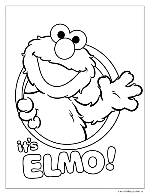 Elmo Ausmalbild 24 - kostenlos zum Ausdrucken