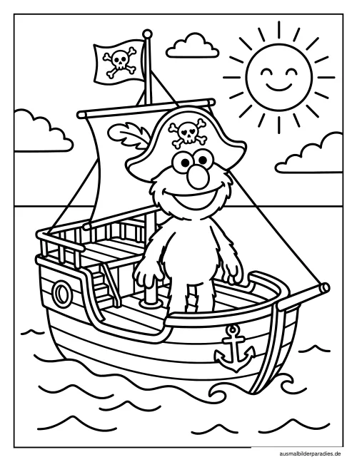 Elmo Ausmalbild 26 - kostenlos zum Ausdrucken