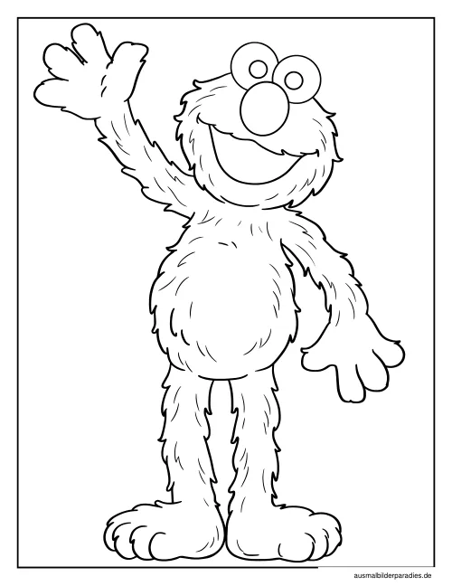 Elmo Ausmalbild 27 - kostenlos zum Ausdrucken