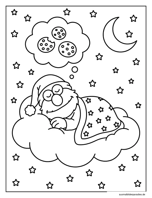Elmo Ausmalbild 28 - kostenlos zum Ausdrucken