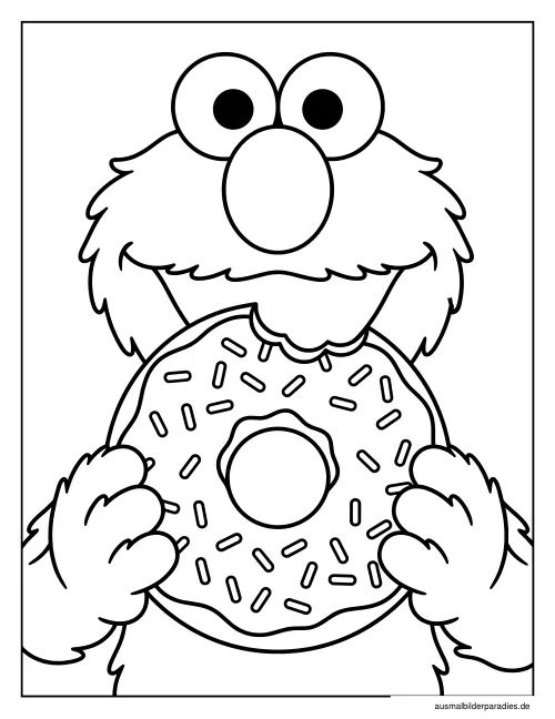 Elmo Ausmalbild 5 - kostenlos zum Ausdrucken