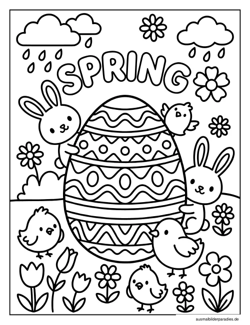 Frühling Ausmalbilder kostenlos zum Ausdrucken