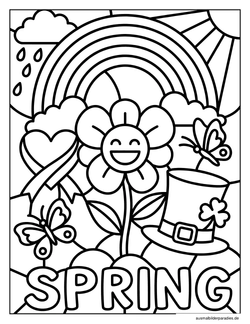 Frühling Ausmalbild 12 - kostenlos zum Ausdrucken