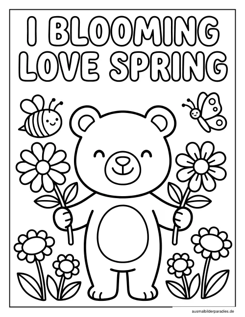 Frühling Ausmalbild 21 - kostenlos zum Ausdrucken
