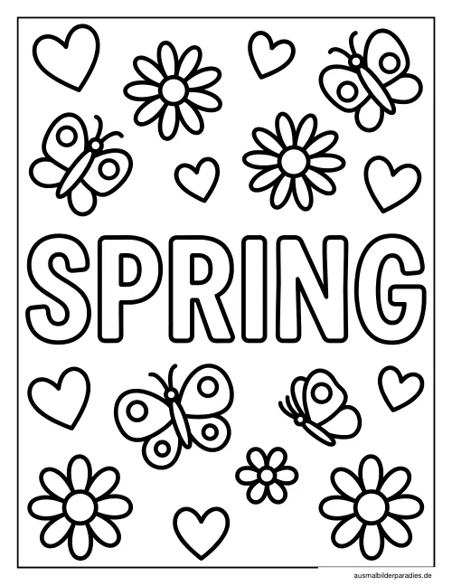 Frühling Ausmalbild 24 - kostenlos zum Ausdrucken
